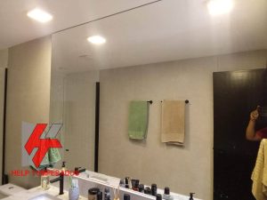 Espelho 4mm prata instalado colado Help Temperados Vidraçaria em São Gonçalo RJ